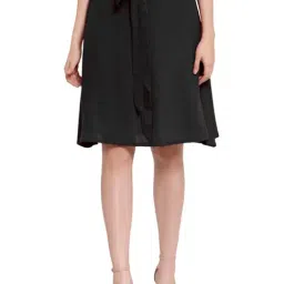 PATRORNA Black Above Knee Skirt-image-25