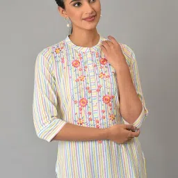 Aurelia Multicolored Cotton Printed Straight Kurta image 5