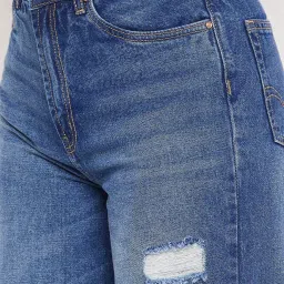 MADAME Navy Mid Rise Jeans image 5