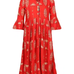 Aarika Kids Red Printed Kurta image 1