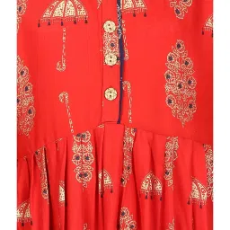 Aarika Kids Red Printed Kurta image 3