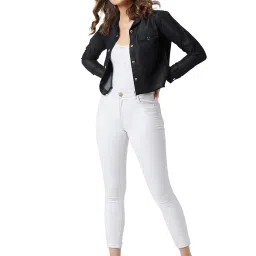 Miss Chase Black Solid Shirt image 4