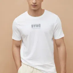 Bossini White Cotton Regular Fit Printed T-Shirt-picture-28