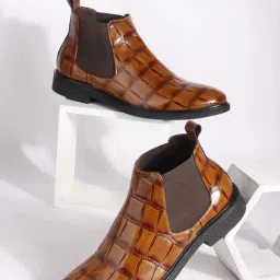 Carlton London Men's Tan Chelsea Boots-picture-40