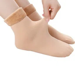 MUKHAKSH Unisex Beige Socks image 3