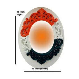 VAS collection home Wooden Decorative Wall Mirror image 2