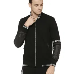 Campus Sutra Black Mandarin Collar Jacket-picture-43