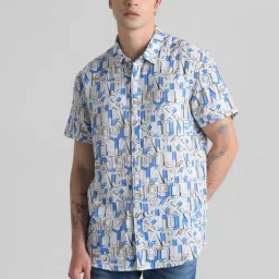 Jack & Jones Brilliant White Cotton Regular Fit Printed Shirt-picture-31