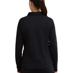 Amante Black Cotton Relaxed Fit Polo T-Shirt image 2