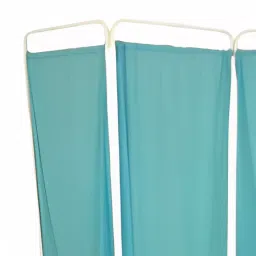 JE HOSPI 96 inch x 66 inch CRCA Bedside Screen with Curtains JHE-SS092 image 2