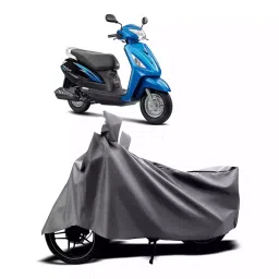 Auto Pearl Two Wheeler Cover with Bag for Suzuki Swish, Silver-picture-38