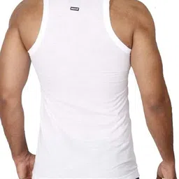 macho Mens Cotton Vest, Pack of 1 (100 cm) White image 2