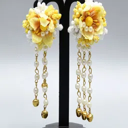 Flosaira Floral Artificial Beaded Drop Earrings-picture-30