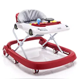 Babyhug Little Racer Car Shape Walker With Adjustable Height - Brown-picture-24