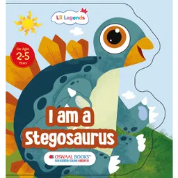 Oswaal Books Lil Legends: Shaped Board Books, Dino - I am a Stegosaurus - English-image-47