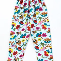 Simply Sinker Full Length Leggings Floral Print Pack of 3 - Navy & Off White image 2