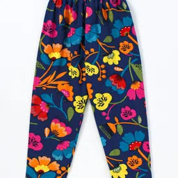 Simply Sinker Full Length Leggings Floral Print Pack of 3 - Navy & Off White image 4