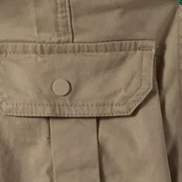 Ruff Cotton Woven Full Length Solid Colour Trouser With Cargo Pocket - Tan image 4