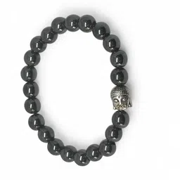 Gems Guru Unisex Buddha Hematite Bracelet image 3
