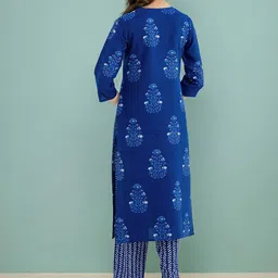 SKYLEE Women Floral Printed Kurta with Trousers & Dupatta image 5