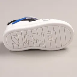 Oh! Pair Velcro Closure Star Appliqued Sneakers - Blue & White image 5