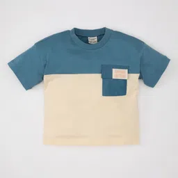 DeFacto Boys Colourblocked Round Neck Cotton T-shirt-picture-33