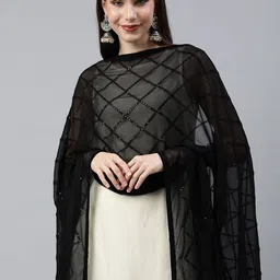 Rani Saahiba Embroidered Sequinned Dupatta image 1