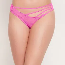 Clovia Pink Lace Panty image 1