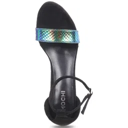 Mochi Women's Black Ankle Strap Sandals image 3