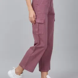 Cantabil Purple Cotton Regular Fit Cargo image 4