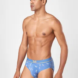 Macroman M-Series Men Conversational Printed Mid-Rise Hi-Stretch Briefs 8903978393216 image 3