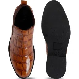 Carlton London Men's Tan Chelsea Boots image 4