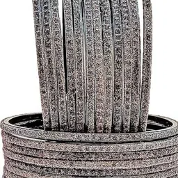 Adiba Fashion Factory Set Of 24 Grey Glass Artificial Stones Bangle-picture-14