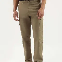 United Colors Of Benetton Brown Straight Fit Cargos-image-35