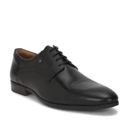 Louis Philippe Men's Black Derby Shoes image 2