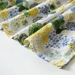 Bella Moda Girls Yellow Cotton Three Fourth Sleeves Floral Printed Dress image 5