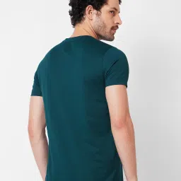 Spykar Green Slim Fit Printed T-Shirt image 2