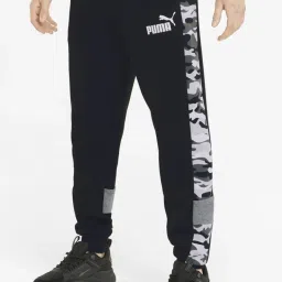 Puma Black Cotton Regular Fit Camouflage Joggers image 1