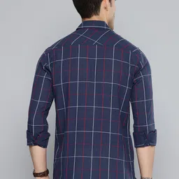 Mufti Slim Fit Checked Pure Cotton Casual Shirt image 2