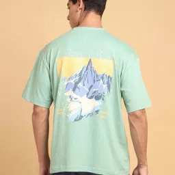 Wrangler Mint Green Relaxed Fit Graphic Print Crew T-Shirt image 2