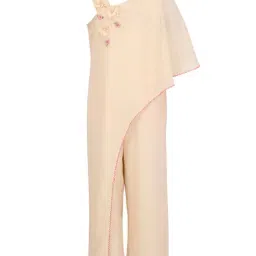 Cutecumber Kids Cream Embellished Jumpsuit-image-35