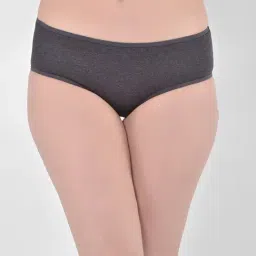 Clovia Dark Grey Textured Hipster Panty-image-66