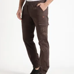 Wildcraft Brown Cotton Regular Fit Printed Joggers image 3