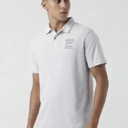 Wildcraft White Cotton Regular Fit Printed Polo T-Shirt image 3