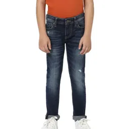 Jack & Jones Junior Dark Blue Distressed Jeans-picture-24