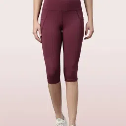 Enamor Maroon Super Skinny Fit Capris-picture-35