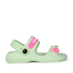 Bubblegummers by Bata Kids Green Back Strap Clogs image 2