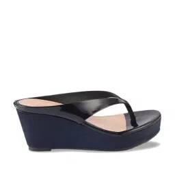 Lemon & Pepper Women's Blue Thong Wedges-picture-11