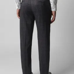 Van Heusen Grey Slim Fit Checks Trousers image 2