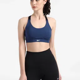 Reebok Blue ESS Non Wired Padded Sports Bra image 1
